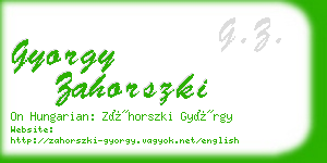 gyorgy zahorszki business card